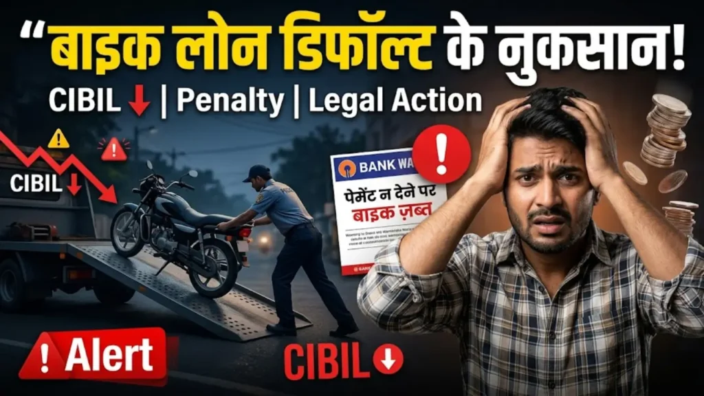 बाइक लोन डिफॉल्ट के नुकसान